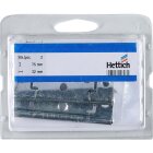 Hettich Lamellentürscharnier, 75 x 32 mm, verzinkt, 2 Stück