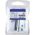 Hettich Lamellentürscharnier, 50 x 23 mm, verzinkt, 2 Stück