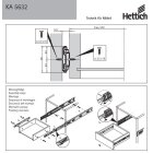 Kugelpräzisionsvollauszug KA 5632  Nennlänge 300 mm, 45 kg, Stahl, verzinkt