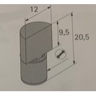 Bodenträger mit 8mm Hülse vernickelt 8 Stück