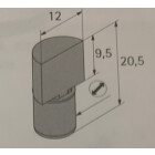HETTICH Bodenträger mit 8mm Hülse vernickelt 8 Stück