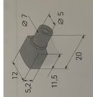 Bodenträger mit 7mm Hülse vernickelt 8 Stück