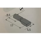 Löffelbodenträger 5mm vermessingt 20 Stück