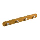 HETTICH 4er Garderobe, 380x40x30mm, Kunststoff, Eiche-Optik