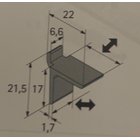 Bodenträger für Schiene 11/13,5mm vermessingt...