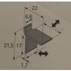 Bodenträger für Schiene 11/13,5 alu/silber, 8 Stück