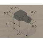 Bodenträger mit 7mm Hülse Messing matt