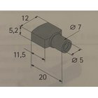 Bodenträger mit 7mm Hülse Messing matt