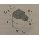 HETTICH Bodenträger mit 7mm Hülse, Messing matt, 8 Stück