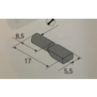 Löffelbodenträger 5mm verzinkt 60 Stück