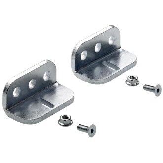 HETTICH Wandbefestigungswinkel universal für Schiebetürlaufschiene, 2 Stück