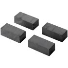 HETTICH Pinnwandmagnet, 11 x 16 x 36 mm, schwarz, 4 Stück