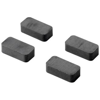 Hettich Pinnwandmagnet, 5 x 10 x 20 mm, schwarz, 4 Stück