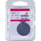 HETTICH Pinnwandmagnet rund, 7 x 30 mm, schwarz, 4 Stück