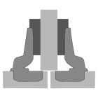 Hettich Topfscharnier SlideOn mittelwand, vernickelt, 35 mm, 12 Stück