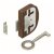 HETTICH Aufschraubschloss, 20mm, Kunststoff, braun