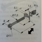 Verbindungsschraube mit Muffe M8 x 100mm verzinkt 2 Stück