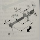 Verbindungsschraube mit Muffe M8 x 60mm verzinkt 2 Stück