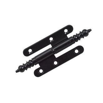 Türband 80 x 45mm DIN links schwarz mit Zierkopf