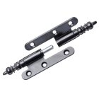 Hettich Türband DIN links mit Zierkopf, 80 x 45 mm, schwarz