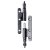 Türband DIN links mit Zierkopf, 80 x 45mm, schwarz