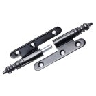 Hettich Türband DIN rechts mit Zierkopf, 80 x 45 mm, schwarz