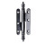 Türband 80 x 45mm DIN rechts schwarz mit Zierkopf