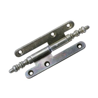 Hettich Türband DIN links, antik mit Zierkopf, 110 x 55 mm