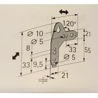 Schrankaufhänger 100 x 75mm verzinkt  10 Stück