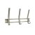 HETTICH Garderobenleiste 3 Haken, 255 x 140 x 50 mm, Edelstahl matt