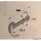 Kistenhaken 27 x 70mm verzinkt 2er Pack