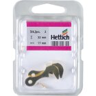 HETTICH Kistenhaken 17 x 32mm vermessingt 2 Stück