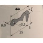 Kistenhaken 17 x 32mm vermessingt 2er Pack