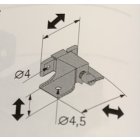 Aufschraub-Verbindungsbeschlag mit Spannschraube, 16 x 44...