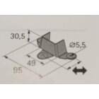 Hettich Lattenrostbeschlag, 35 x 1,2 mm, Stahl verzinkt