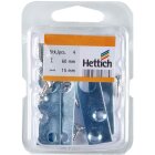 Hettich Schrankaufhänger, 60 x 15 mm, verzinkt, 4 Stück