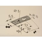 Schrankaufhänger 60 x 15mm verzinkt