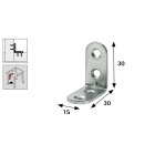 HETTICH Stuhlwinkel, 15 x 30 x 30 x 1,5 mm, Stahl verzinkt, 20 Stück