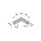 Stuhlwinkel, 15 x 40 x 40 x 2 mm, Stahl, verzinkt  20...