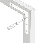 HETTICH Flachwinkel, 22 x160 x 160 x 2  mm, Stahl, verzinkt