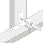 HETTICH T-Winkelverbinder, 40 x 80 x 15mm, verzinkt