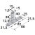 HETTICH T-Winkelverbinder, 40 x 80 x 15mm, verzinkt