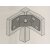 HETTICH Tischbeineckverbinder, 35 x 50 x 50 x 2,5 mm, Stahl verzinkt