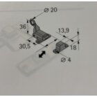HETTICH Oberlichtschnäpper inkl. Schrauben, 48 x 46 x 54 mm, vernickelt