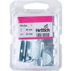 HETTICH Schnappverschluss inkl. Schrauben, 38 x 35 x 28mm, verzinkt