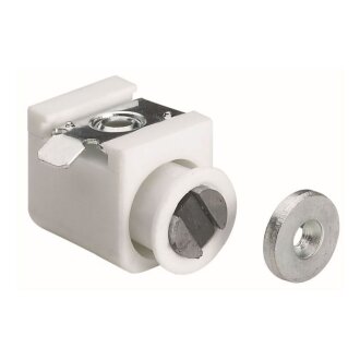 Hettich Aufschieb-Magnetschnäpper verstellbar 2 kg, weiß, 2 Stück