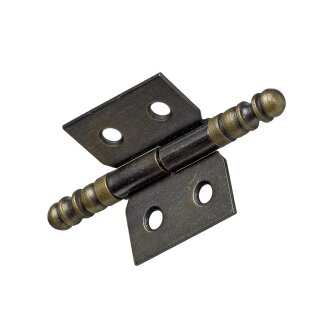 Möbelband links, 30 x 40mm, Stahl brüniert, 2 Stück
