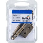 Hettich Möbelband links, 30 x 40 mm, Stahl brüniert, 2 Stück