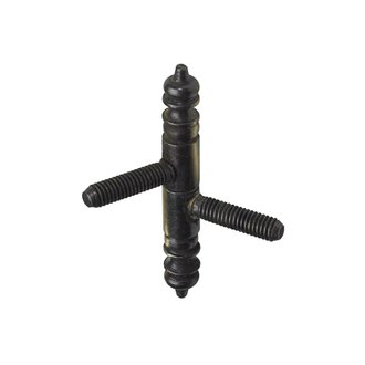 Einbohrband 9 x 66mm brüniert mit Zierkopf 2 Stück für Möbeltüren
