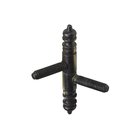 Einbohrband 9 x 66mm brüniert mit Zierkopf 2 Stück für Möbeltüren